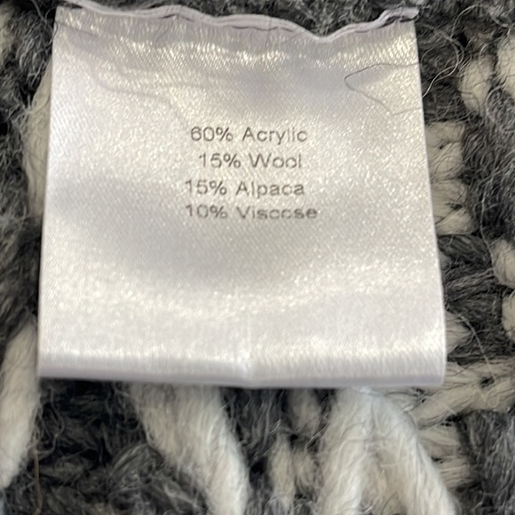 Fabiola Cardigan Nordic Print Asymmetrical Wool/Alpaca Blend, Made in Italy -Med - Picture 10 of 10